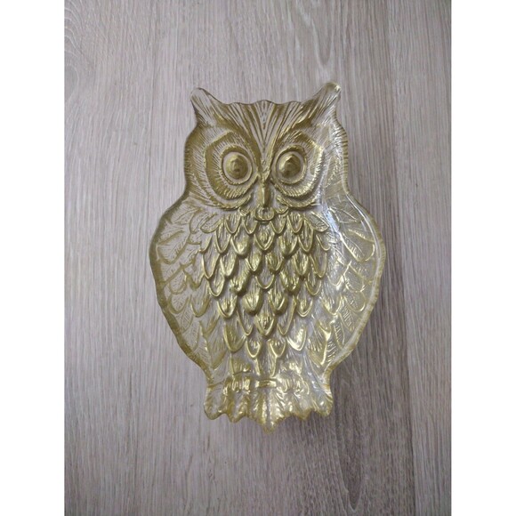 Other - Glass Owl Shaped Bowl Dish Decor